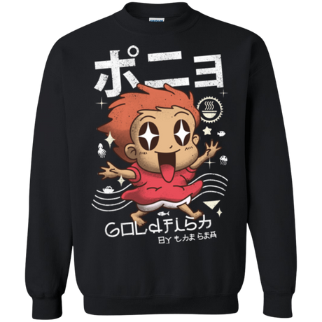 Sweatshirts Black / Small Kawaii Gold Fish Crewneck Sweatshirt