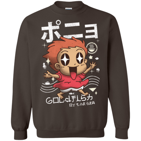 Sweatshirts Dark Chocolate / Small Kawaii Gold Fish Crewneck Sweatshirt