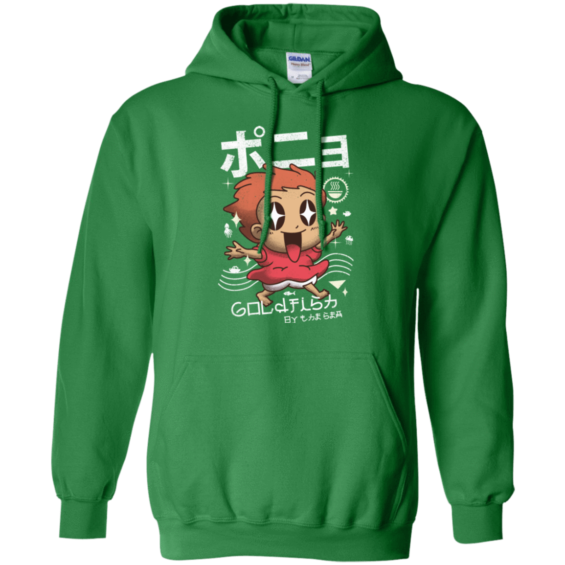 Sweatshirts Irish Green / Small Kawaii Gold Fish Pullover Hoodie