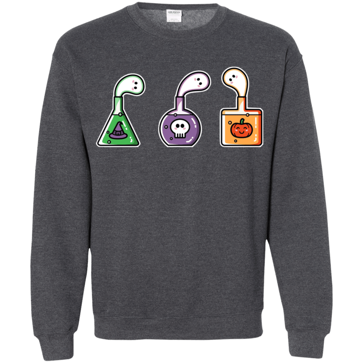 Sweatshirts Dark Heather / S Kawaii Halloween Potions Crewneck Sweatshirt