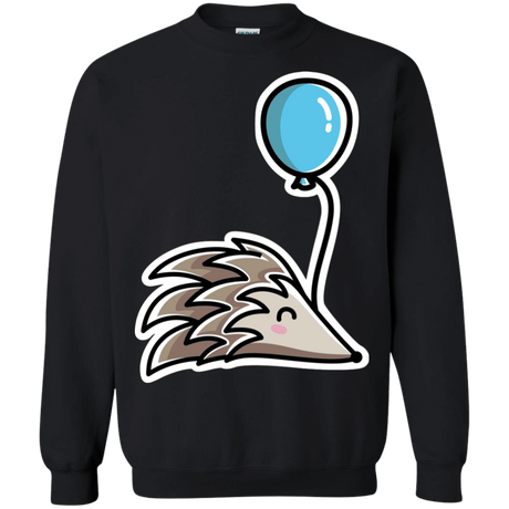 Sweatshirts Black / S Kawaii Hedgehog with Balloon Crewneck Sweatshirt