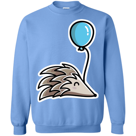 Sweatshirts Carolina Blue / S Kawaii Hedgehog with Balloon Crewneck Sweatshirt