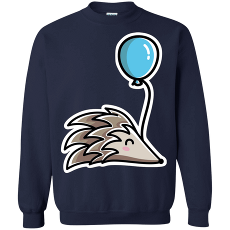 Sweatshirts Navy / S Kawaii Hedgehog with Balloon Crewneck Sweatshirt