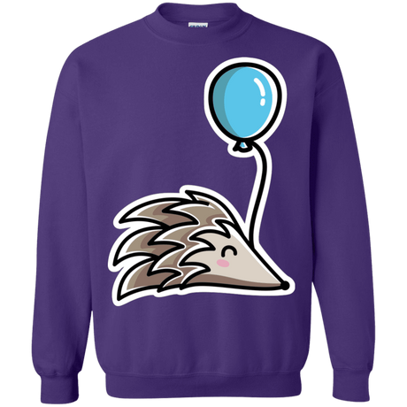 Sweatshirts Purple / S Kawaii Hedgehog with Balloon Crewneck Sweatshirt