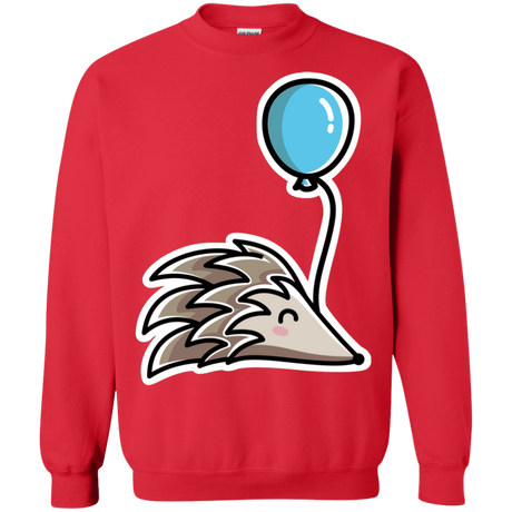 Sweatshirts Red / S Kawaii Hedgehog with Balloon Crewneck Sweatshirt