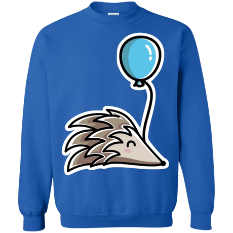 Sweatshirts Royal / S Kawaii Hedgehog with Balloon Crewneck Sweatshirt