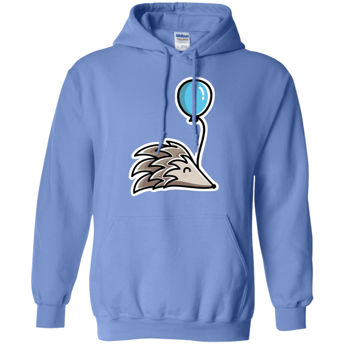 Sweatshirts Carolina Blue / S Kawaii Hedgehog with Balloon Pullover Hoodie