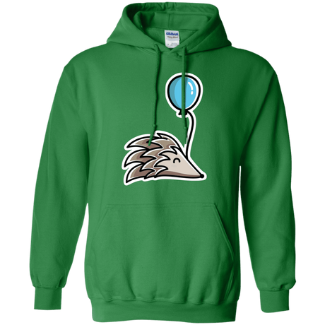 Sweatshirts Irish Green / S Kawaii Hedgehog with Balloon Pullover Hoodie