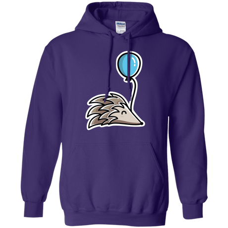 Sweatshirts Purple / S Kawaii Hedgehog with Balloon Pullover Hoodie