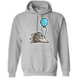 Sweatshirts Sport Grey / S Kawaii Hedgehog with Balloon Pullover Hoodie