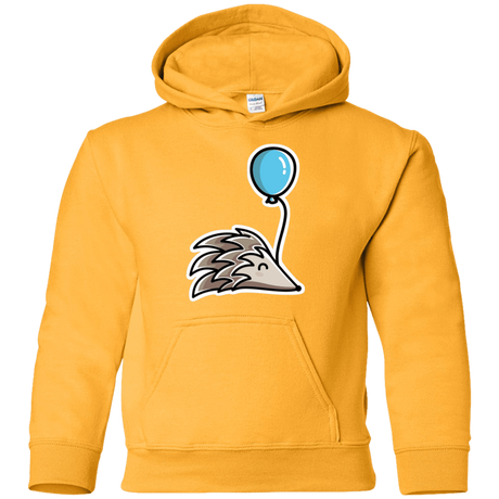 Sweatshirts Gold / YS Kawaii Hedgehog with Balloon Youth Hoodie