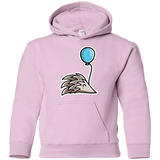 Sweatshirts Light Pink / YS Kawaii Hedgehog with Balloon Youth Hoodie