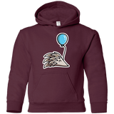 Sweatshirts Maroon / YS Kawaii Hedgehog with Balloon Youth Hoodie