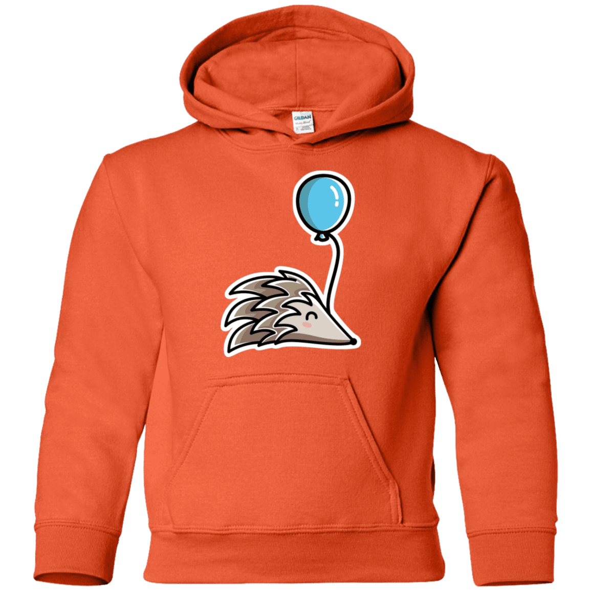 Sweatshirts Orange / YS Kawaii Hedgehog with Balloon Youth Hoodie