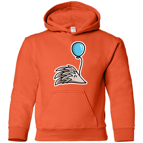 Sweatshirts Orange / YS Kawaii Hedgehog with Balloon Youth Hoodie