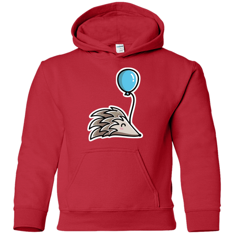 Sweatshirts Red / YS Kawaii Hedgehog with Balloon Youth Hoodie