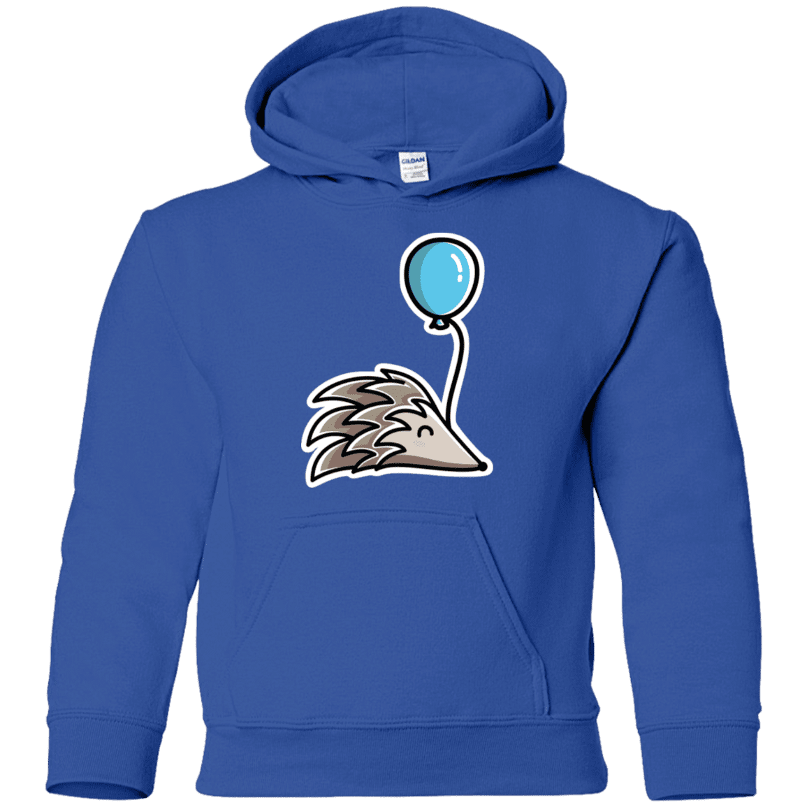 Sweatshirts Royal / YS Kawaii Hedgehog with Balloon Youth Hoodie