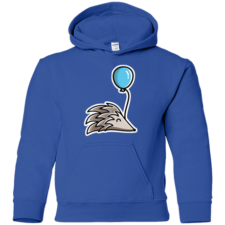 Sweatshirts Royal / YS Kawaii Hedgehog with Balloon Youth Hoodie