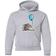 Sweatshirts Sport Grey / YS Kawaii Hedgehog with Balloon Youth Hoodie