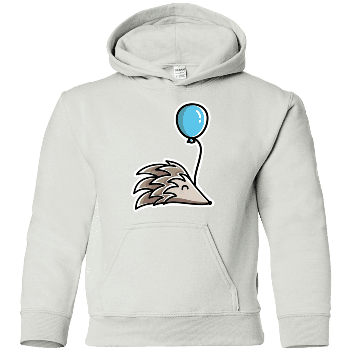 Sweatshirts White / YS Kawaii Hedgehog with Balloon Youth Hoodie