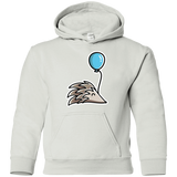 Sweatshirts White / YS Kawaii Hedgehog with Balloon Youth Hoodie