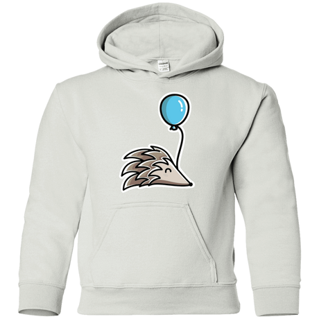 Sweatshirts White / YS Kawaii Hedgehog with Balloon Youth Hoodie