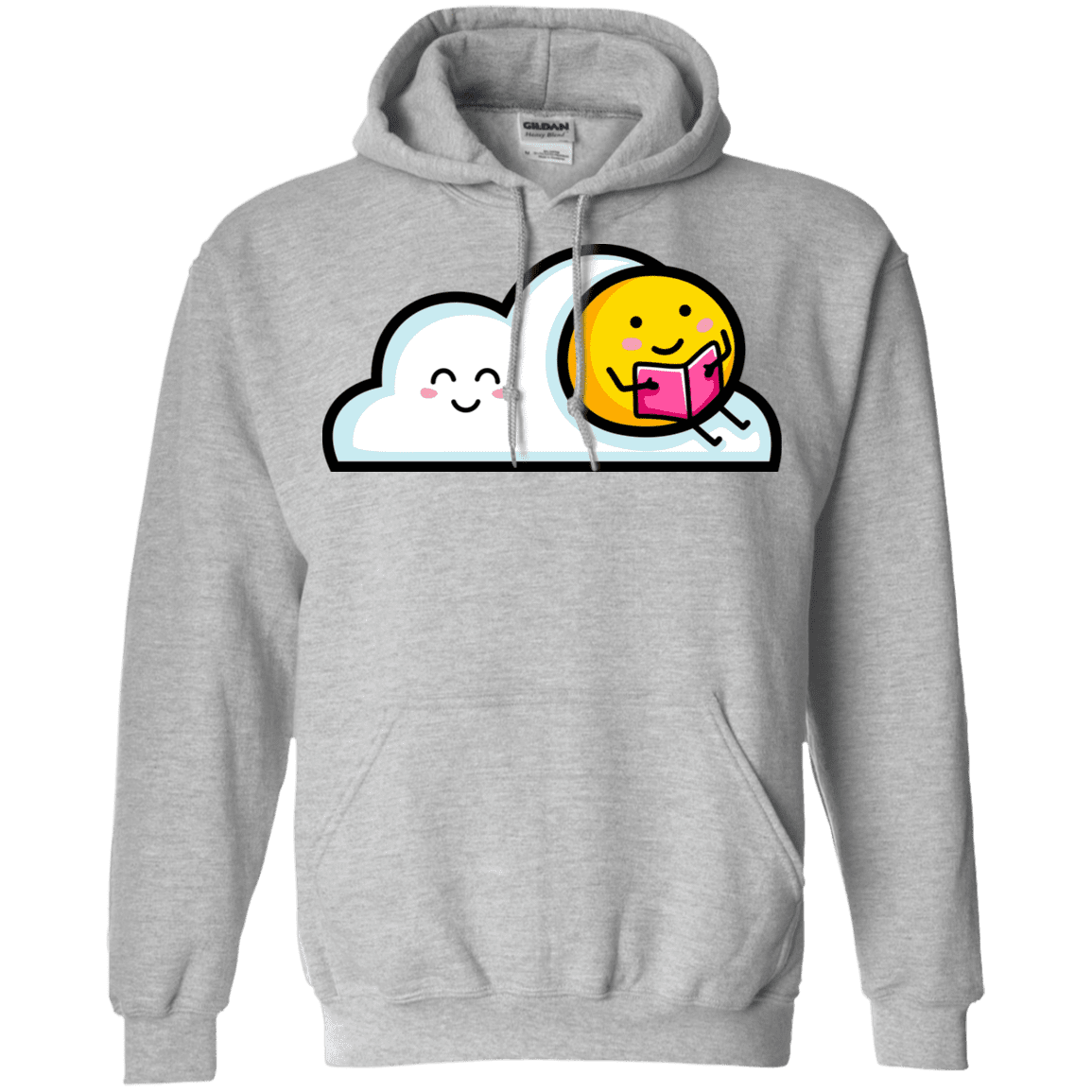 Sweatshirts Sport Grey / S Kawaii Love Summer Reading Pullover Hoodie