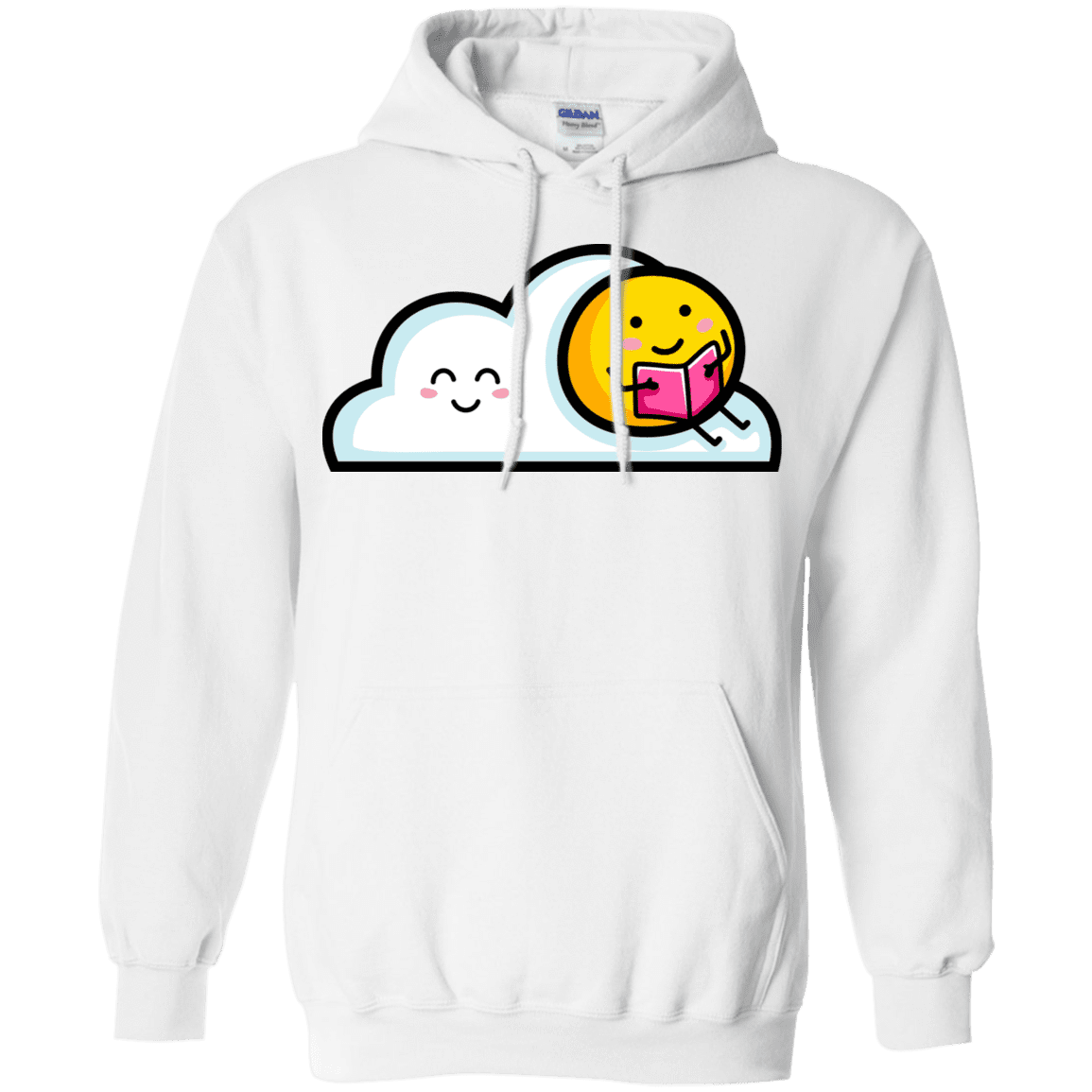 Sweatshirts White / S Kawaii Love Summer Reading Pullover Hoodie