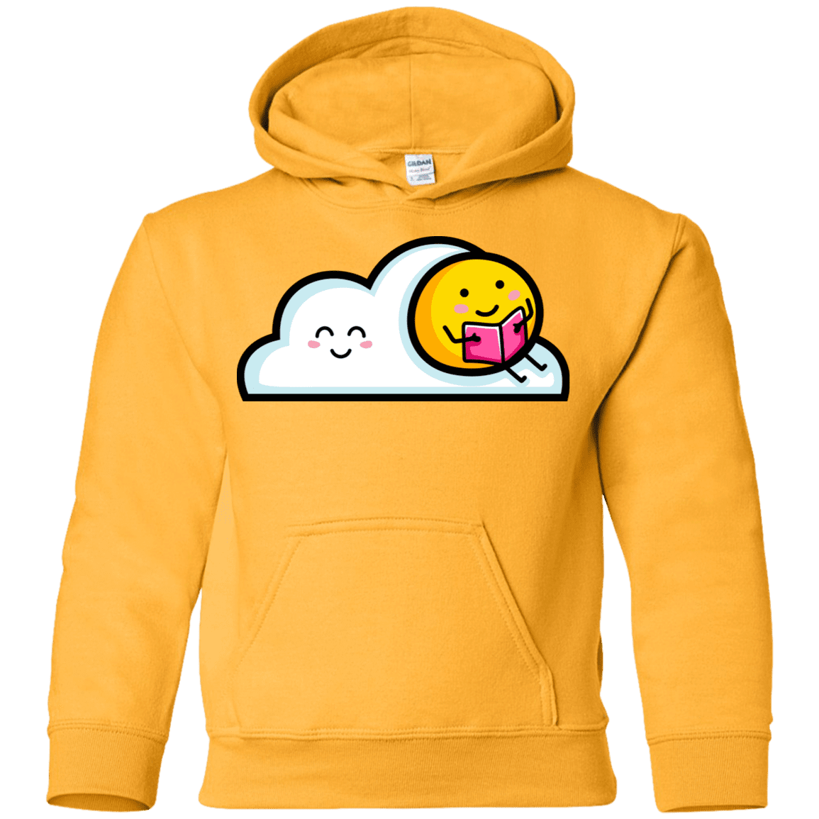 Sweatshirts Gold / YS Kawaii Love Summer Reading Youth Hoodie