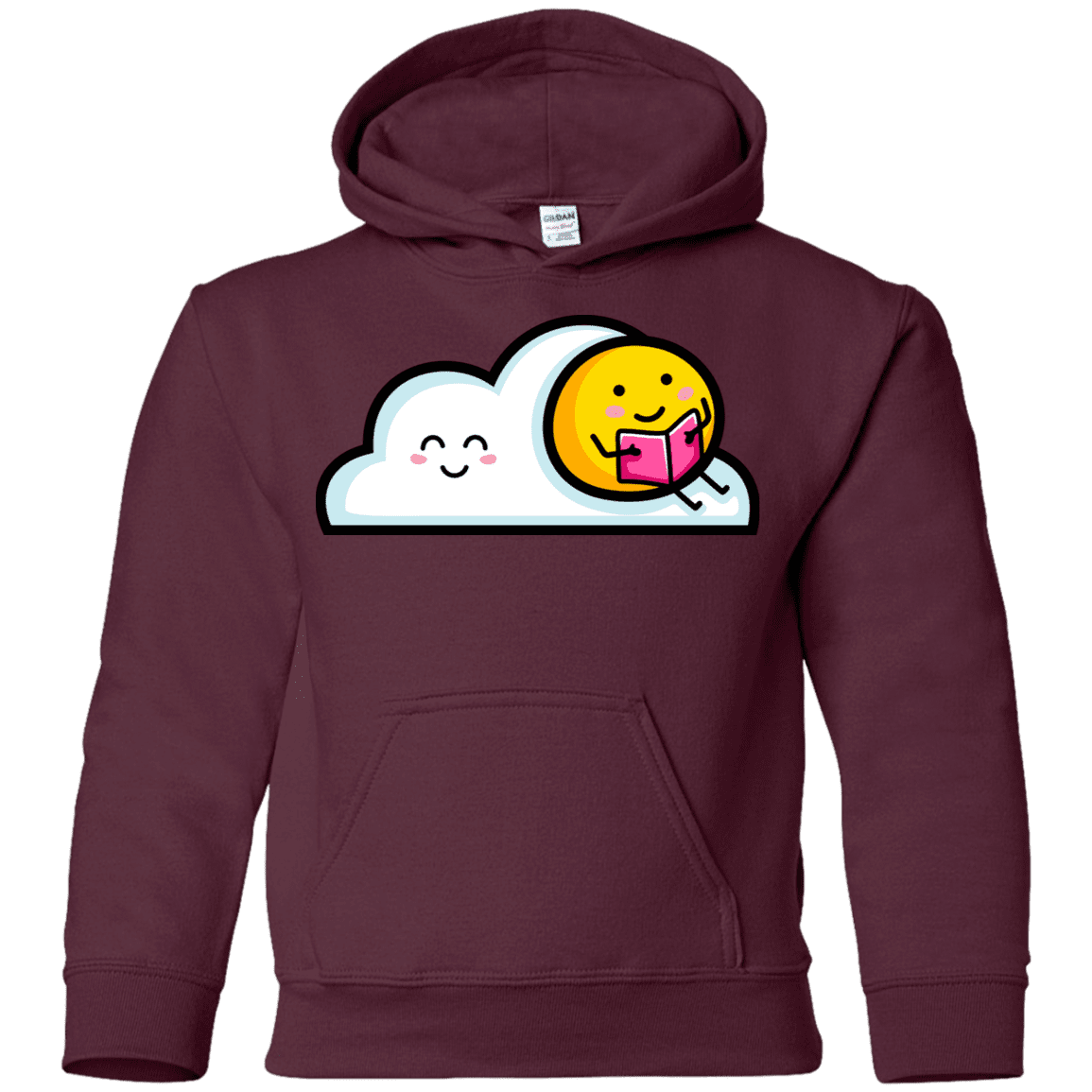 Sweatshirts Maroon / YS Kawaii Love Summer Reading Youth Hoodie