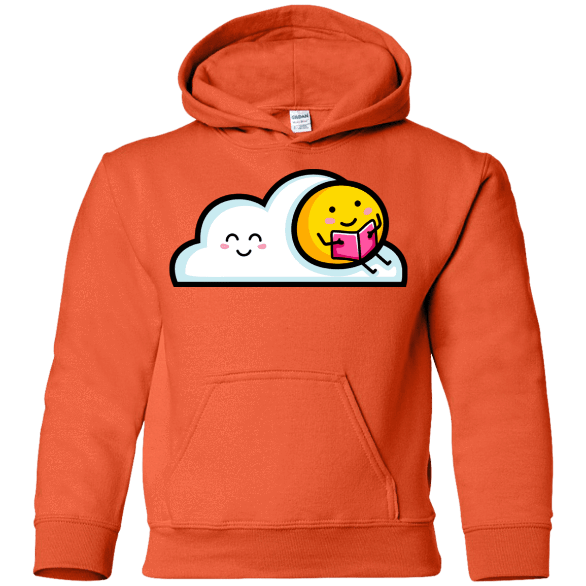 Sweatshirts Orange / YS Kawaii Love Summer Reading Youth Hoodie