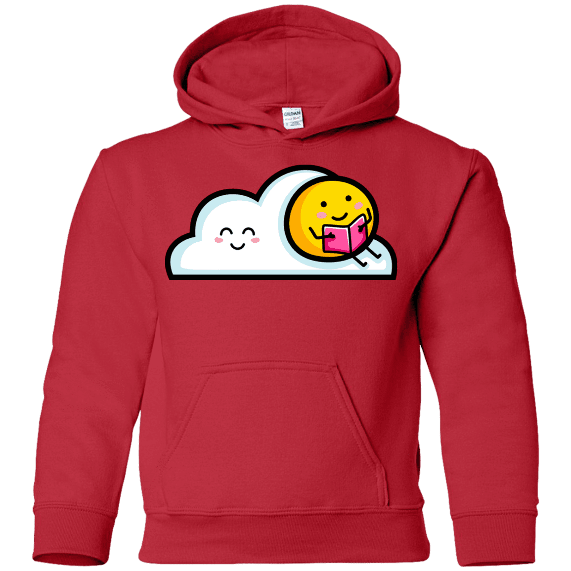 Sweatshirts Red / YS Kawaii Love Summer Reading Youth Hoodie