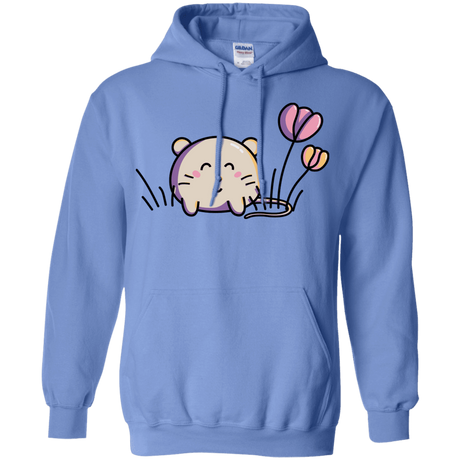 Sweatshirts Carolina Blue / S Kawaii Mouse and Tulips Pullover Hoodie