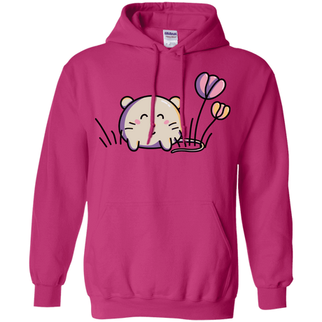 Sweatshirts Heliconia / S Kawaii Mouse and Tulips Pullover Hoodie