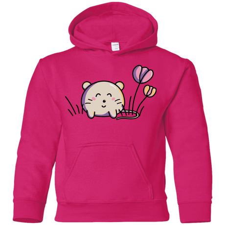 Sweatshirts Heliconia / YS Kawaii Mouse and Tulips Youth Hoodie