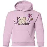 Sweatshirts Light Pink / YS Kawaii Mouse and Tulips Youth Hoodie