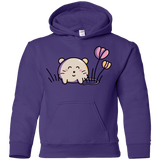 Sweatshirts Purple / YS Kawaii Mouse and Tulips Youth Hoodie