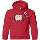 Sweatshirts Red / YS Kawaii Mouse and Tulips Youth Hoodie