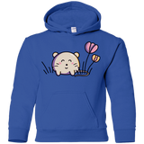 Sweatshirts Royal / YS Kawaii Mouse and Tulips Youth Hoodie