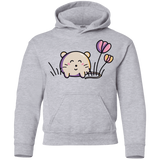 Sweatshirts Sport Grey / YS Kawaii Mouse and Tulips Youth Hoodie