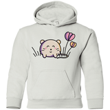 Sweatshirts White / YS Kawaii Mouse and Tulips Youth Hoodie