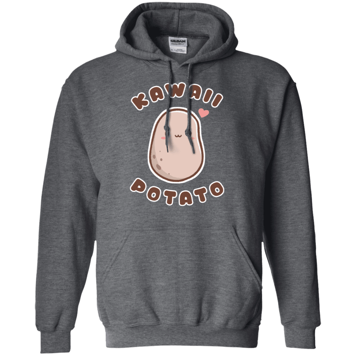 Sweatshirts Dark Heather / S Kawaii Potato Pullover Hoodie