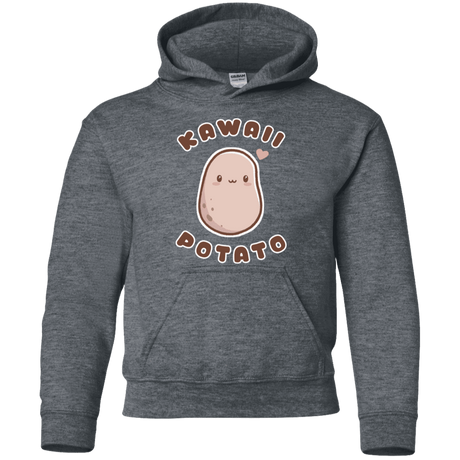 Sweatshirts Dark Heather / YS Kawaii Potato Youth Hoodie