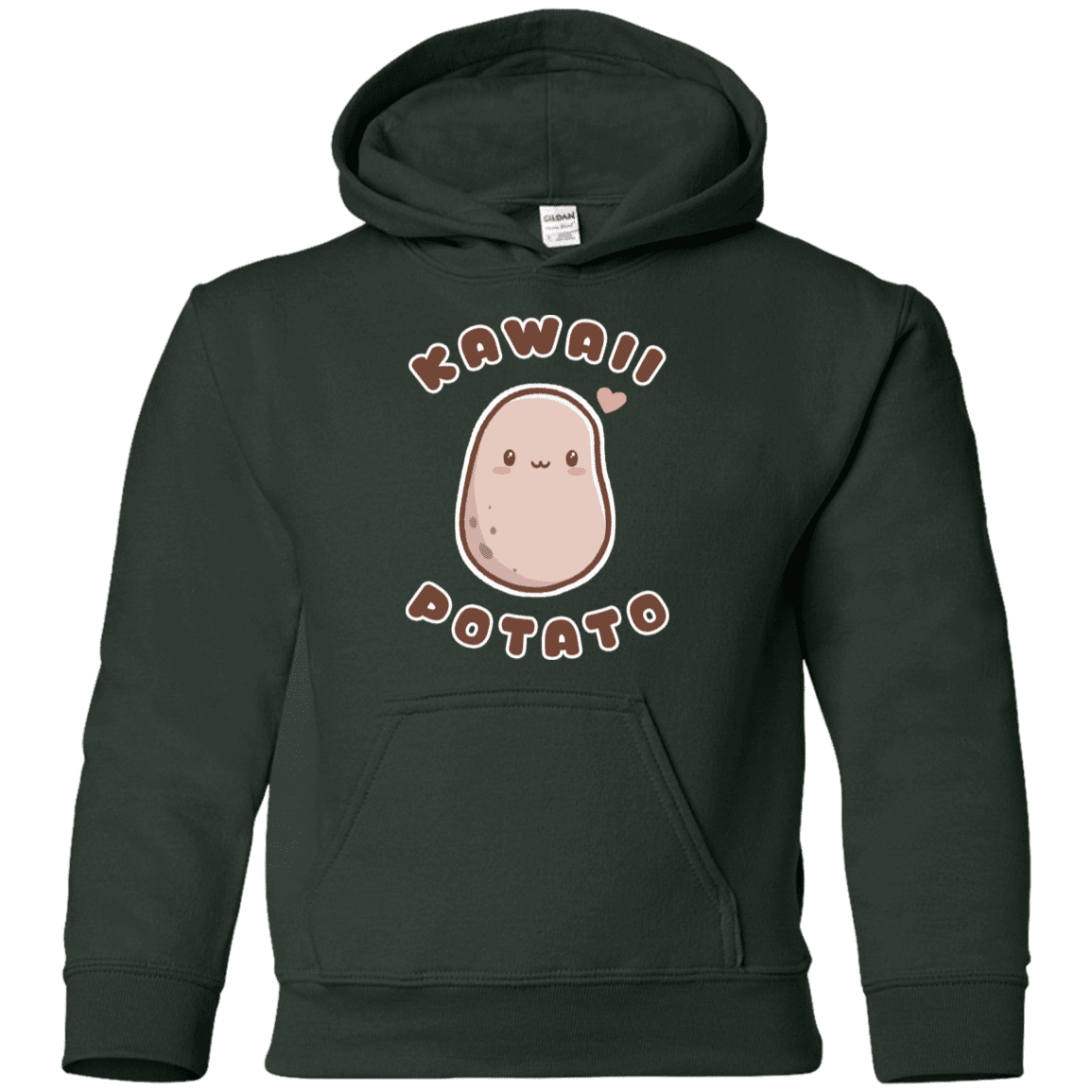 Sweatshirts Forest Green / YS Kawaii Potato Youth Hoodie