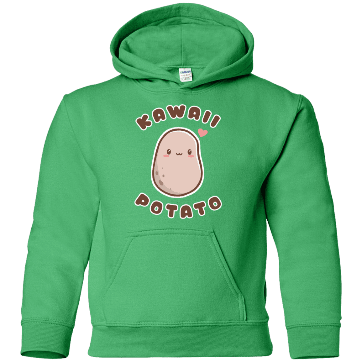 Sweatshirts Irish Green / YS Kawaii Potato Youth Hoodie