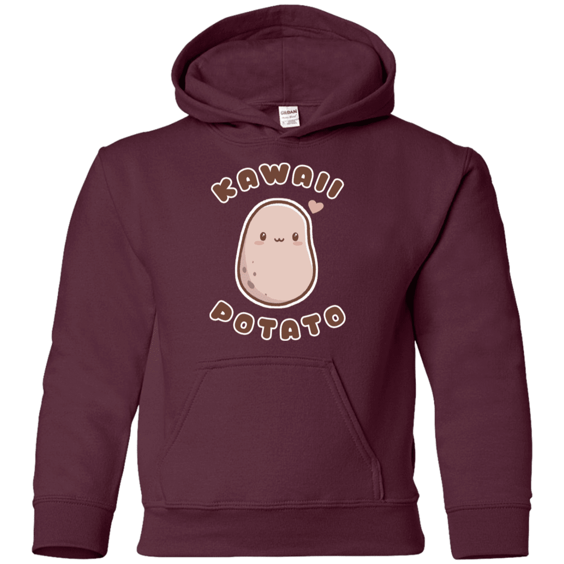 Sweatshirts Maroon / YS Kawaii Potato Youth Hoodie