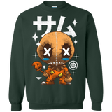 Sweatshirts Forest Green / Small Kawaii Pumpkin Crewneck Sweatshirt