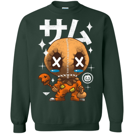 Sweatshirts Forest Green / Small Kawaii Pumpkin Crewneck Sweatshirt