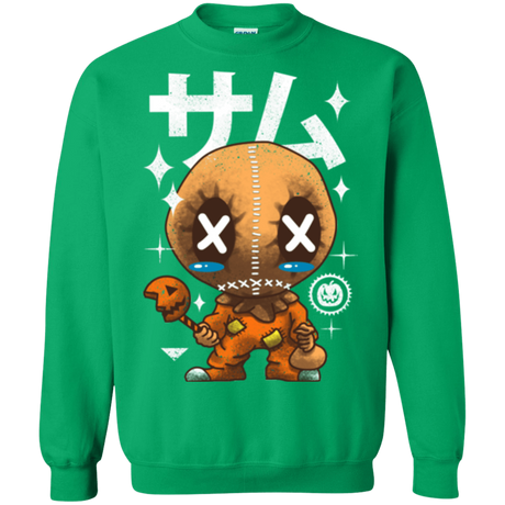 Sweatshirts Irish Green / Small Kawaii Pumpkin Crewneck Sweatshirt