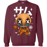 Sweatshirts Maroon / Small Kawaii Pumpkin Crewneck Sweatshirt